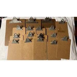17 Used Office Depot Wood Clipboards - Memo Size & Large